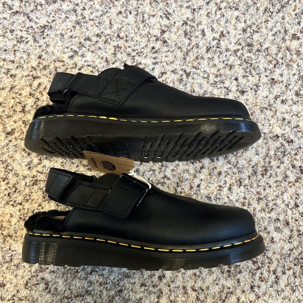 Dr. Martens JORGE II Mules Sz‎ 7 Black Ambassador SlingBack Lined Leather Buckle - Picture 3 of 7